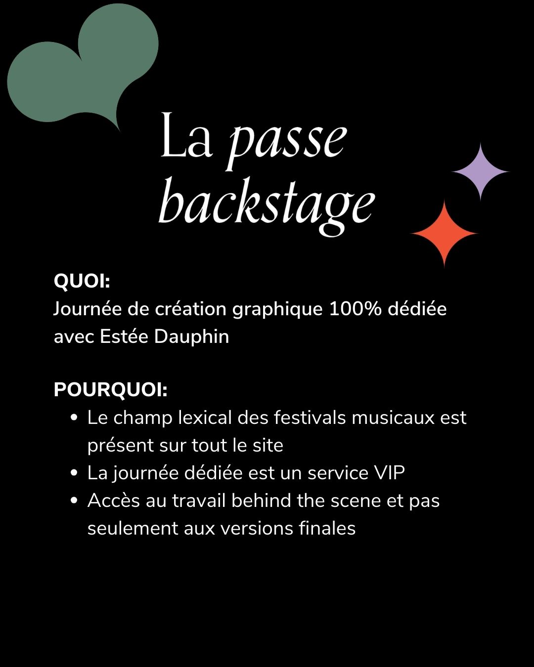 Exemple de nom : la passe backstage